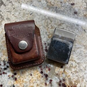 Harley-Davidson Brown Leather Lighter Holder